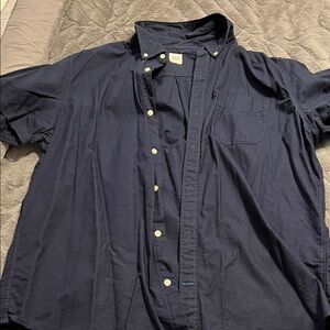 Gap Dark Blue Casual Button Down Shirt men’s XL extra large short sleeve